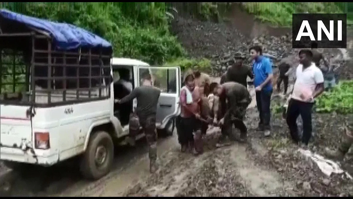 Landslide Hit Territorial Army Camp in Noney district (ANI Pic)