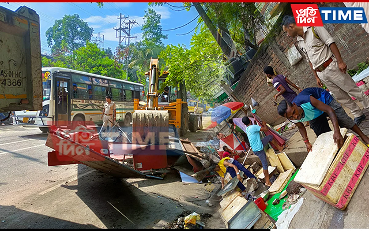 GMC Carries Out Eviction Drive at Ganeshguri