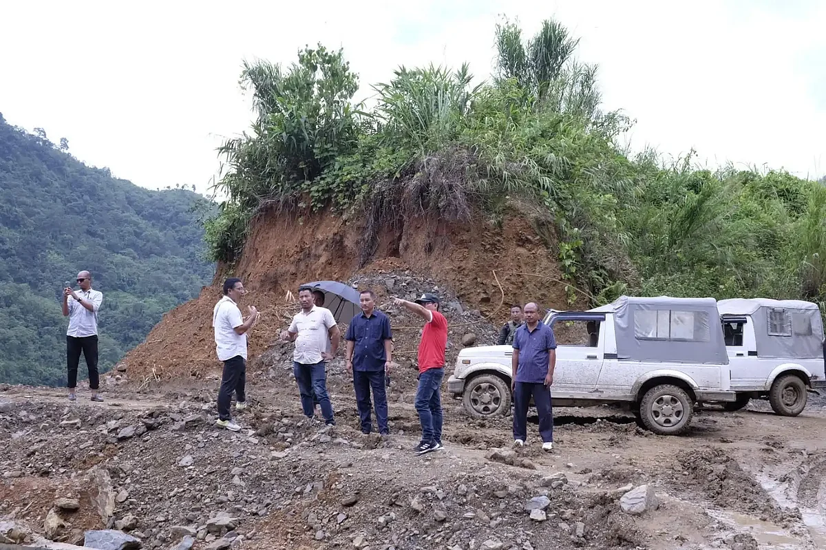 A massive landslide took place in the Noney district on Manipur