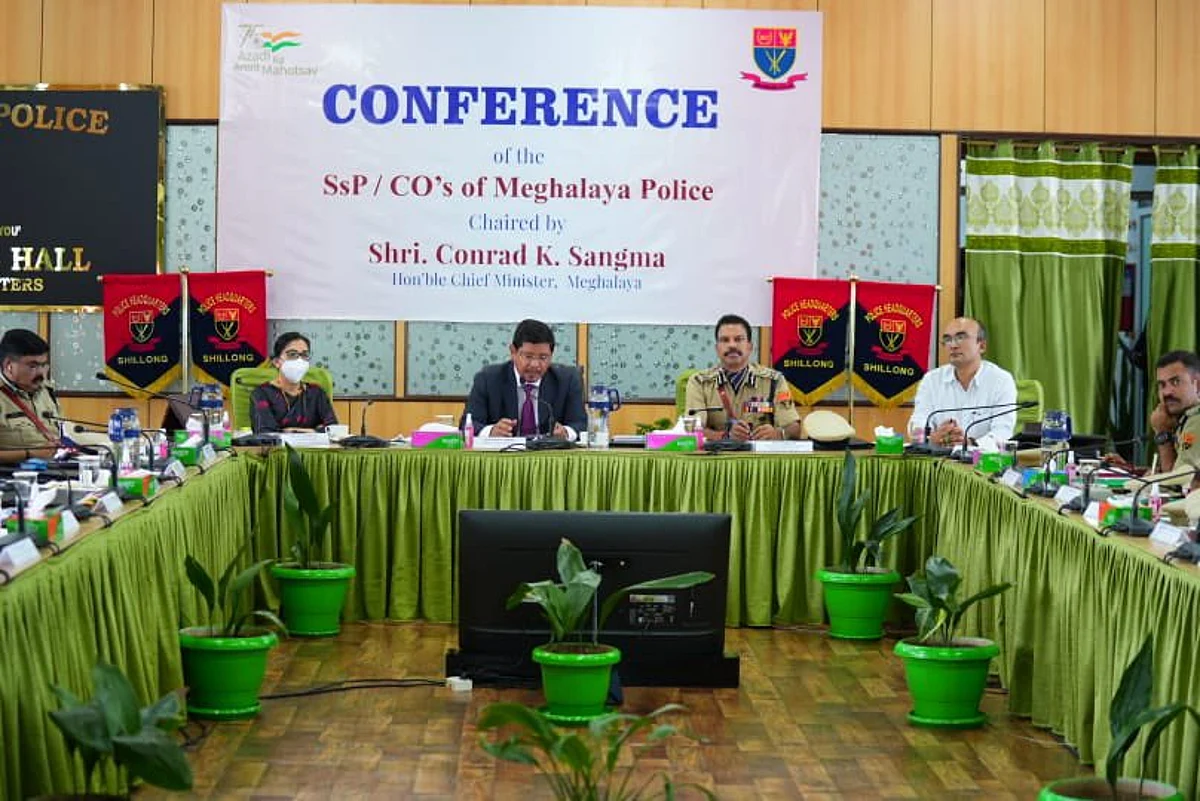 Meghalaya CM Conrad Sangma chairs meeting at police headquarters