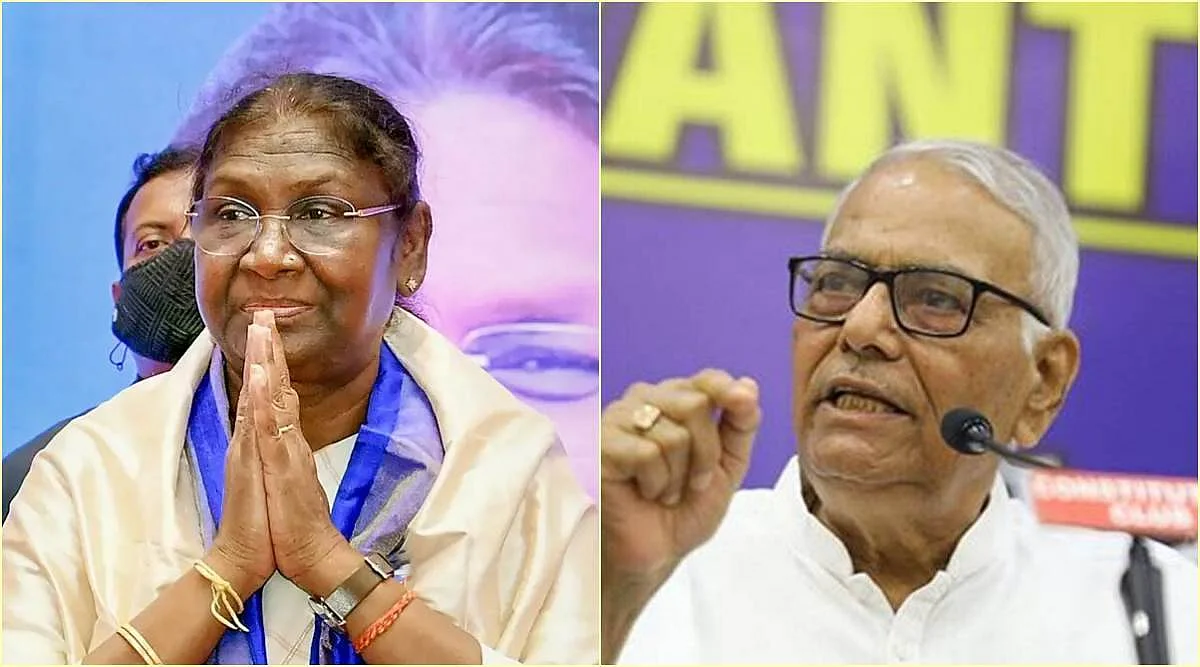 Presidential candidates Draupadi Murmu (left) and Yashwant Sinha (right) | file image