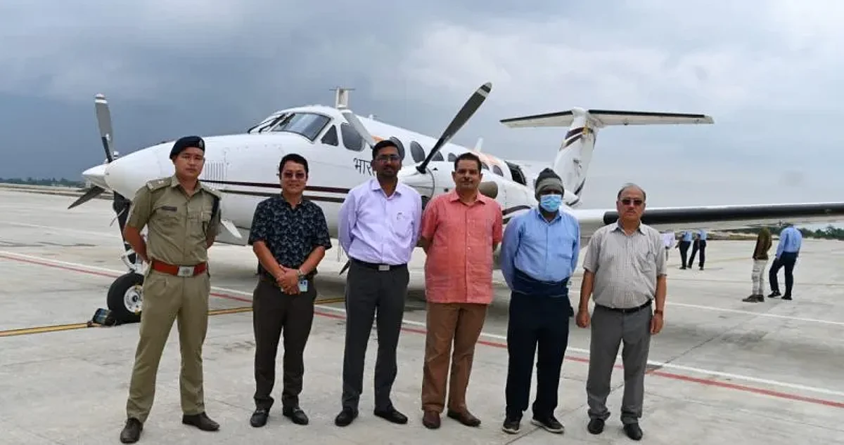 The first test landing was conducted by AAI in Arunachal's new airport at Hollongi