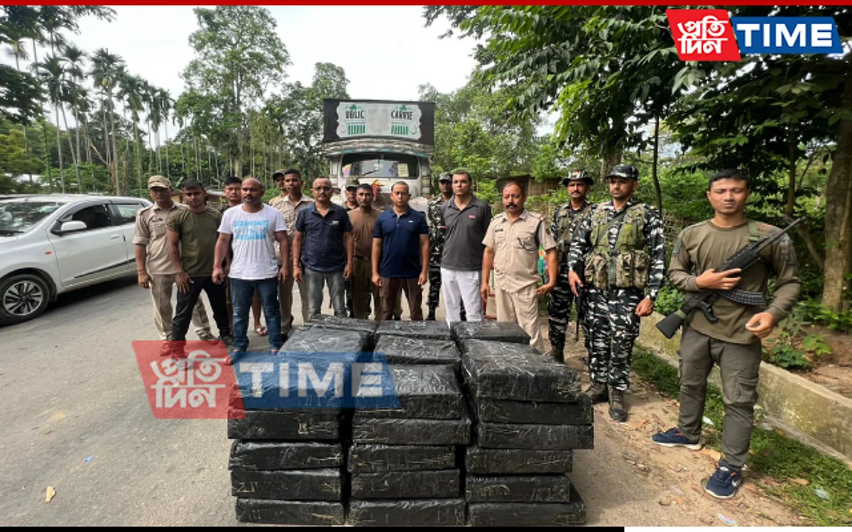 The seized cannabis in Assam's Bokajan