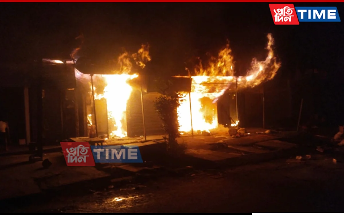 Major fire at Basistha Chariali in Guwahati