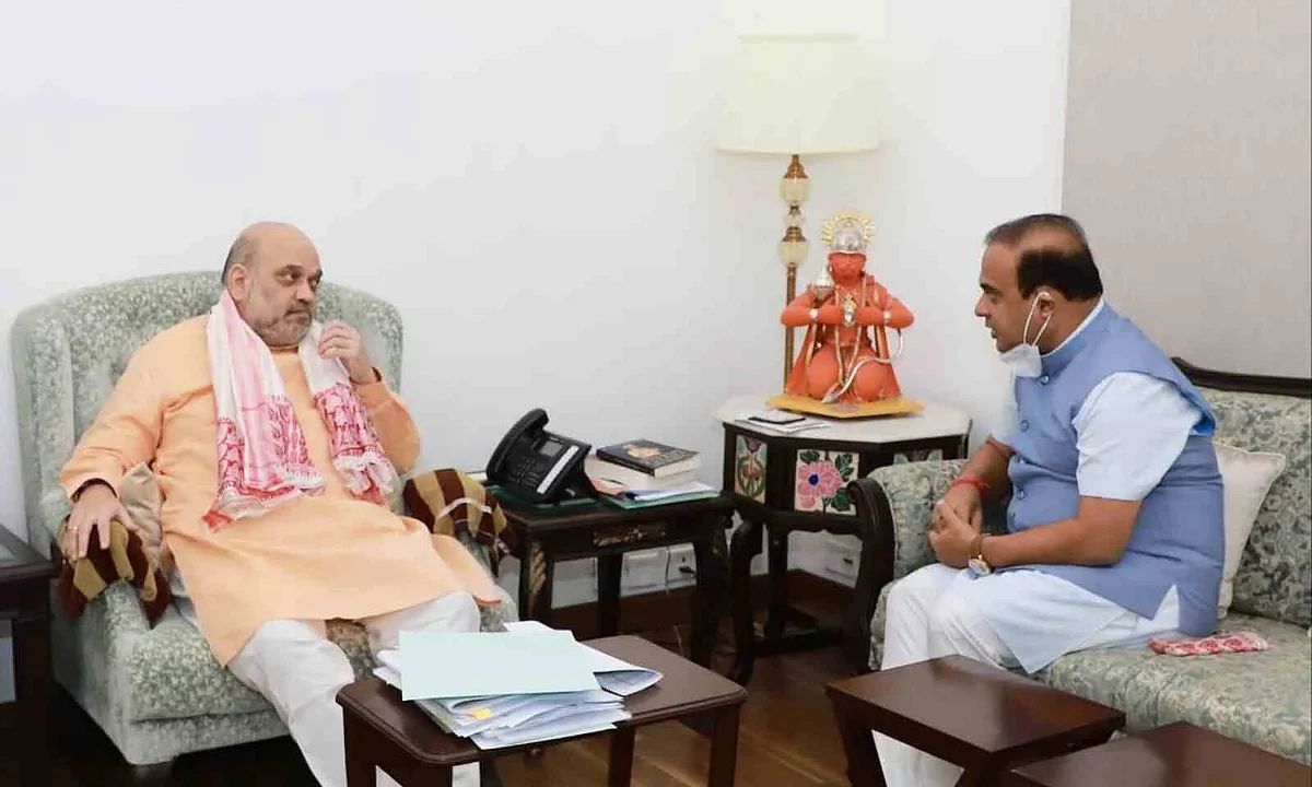 Assam CM Himanta Biswa Sarma with Union home minister Amit Shah | FILE