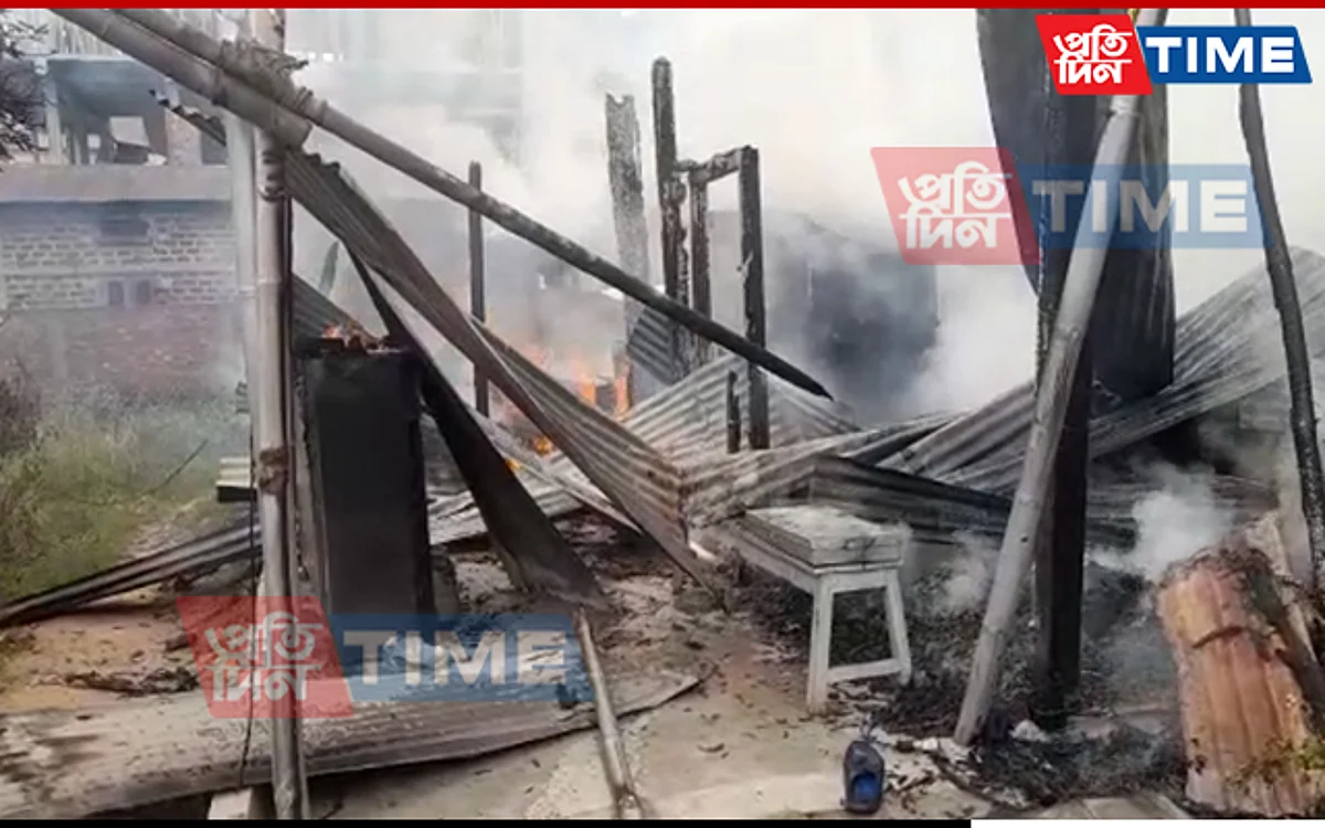 Fire at Basistha in Guwahati