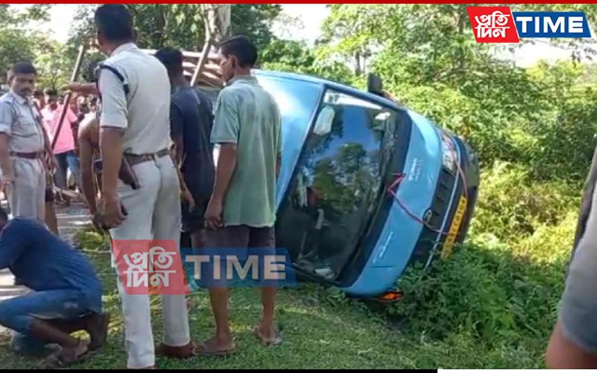 A 13-member football team was injured in a road mishap in Assam's Orang