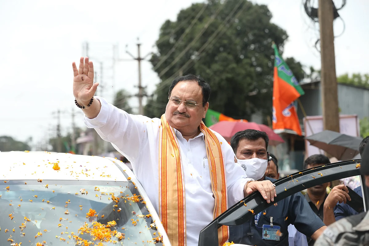 BJP president JP Nadda in Tripura | Image: ANI