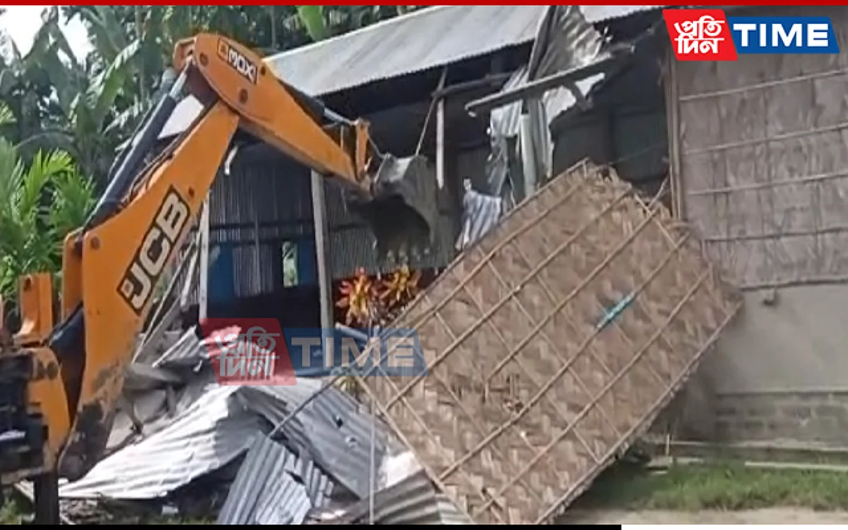 Eviction underway at Jamiul Huda Madrassa in Moirabari