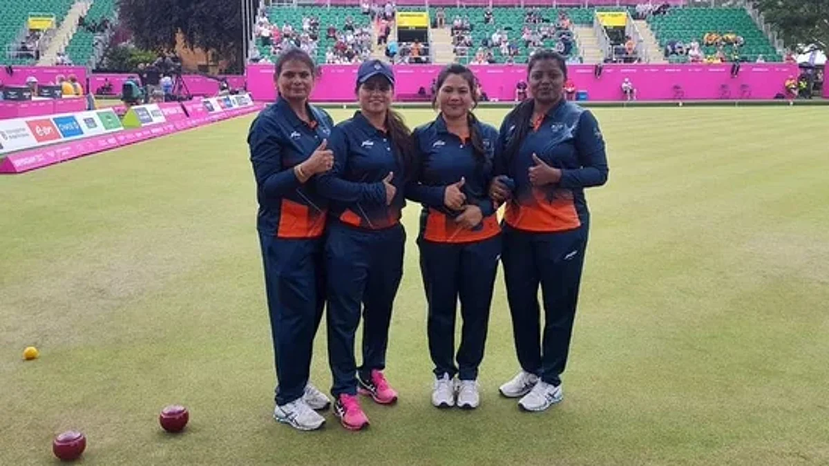 Indian women's lawn bowl fours team at CWG 2022