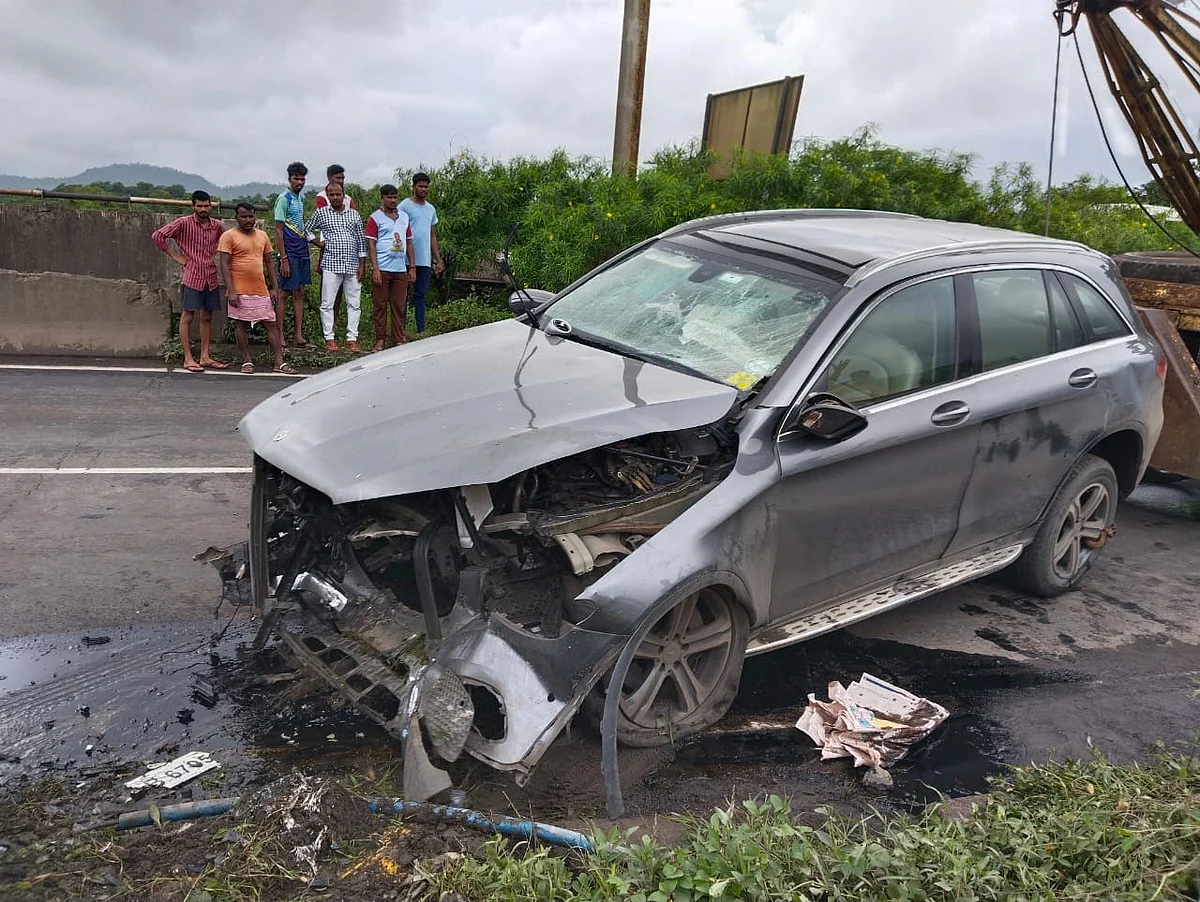 Former Tata Sons chairman Cyrus Mistry's car after the accident