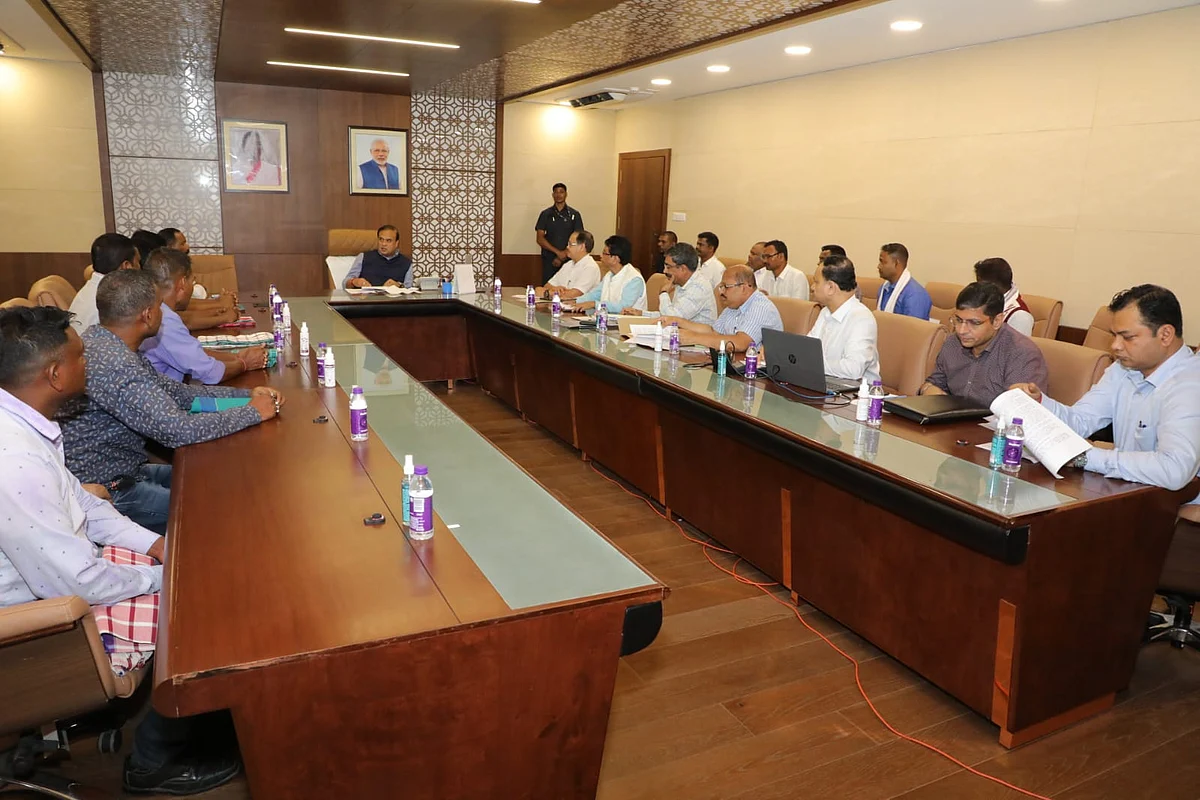 Meeting chaired by Assam Chief Minister Himanta Biswa Sarma with rebel Adivasi groups