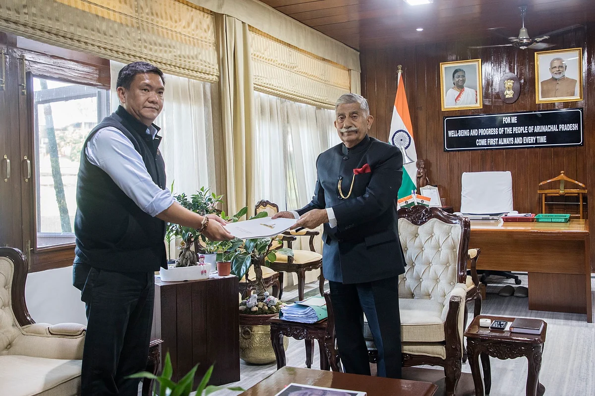 Arunachal Pradesh CM Pema Khandu submits recommendation of state cabinet to Governor B.D. Mishra