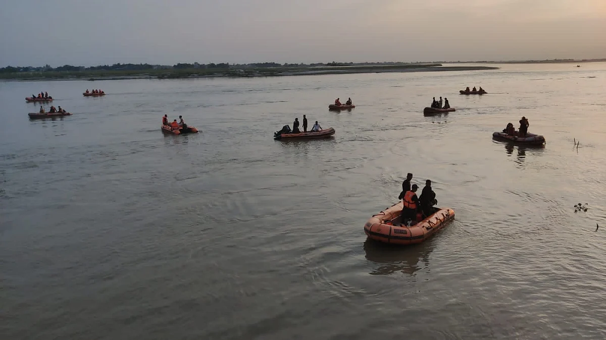 Search operations on River Brahmaputra in Dhubri