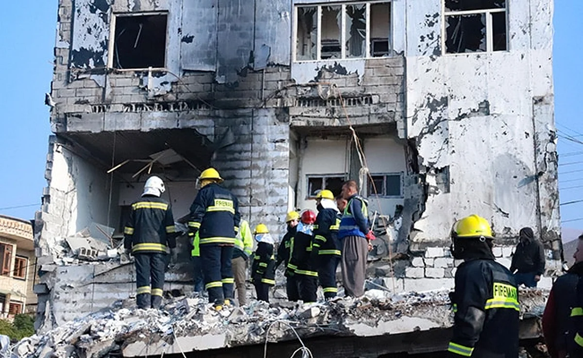 Gas cylinder explosion in Iraq