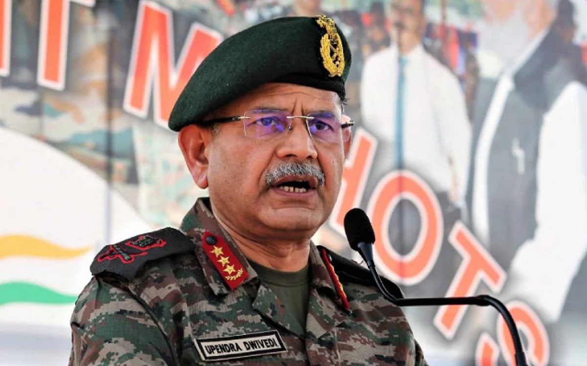 Northern Army Commander Lt General Upendra Dwivedi of Indian Army