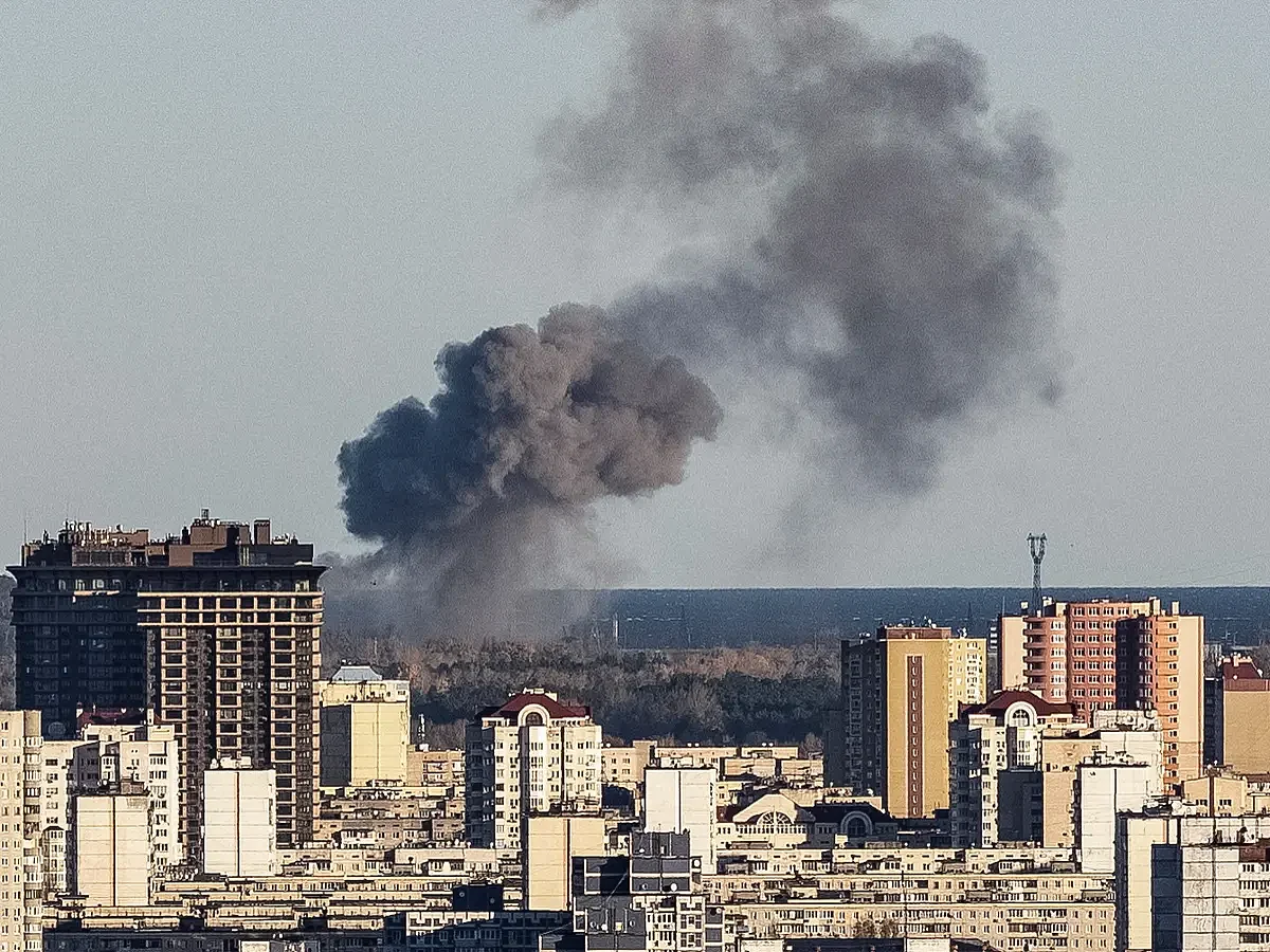 Barrage Of Russian Missile Strikes Trigger Power, Water Cuts In Kyiv