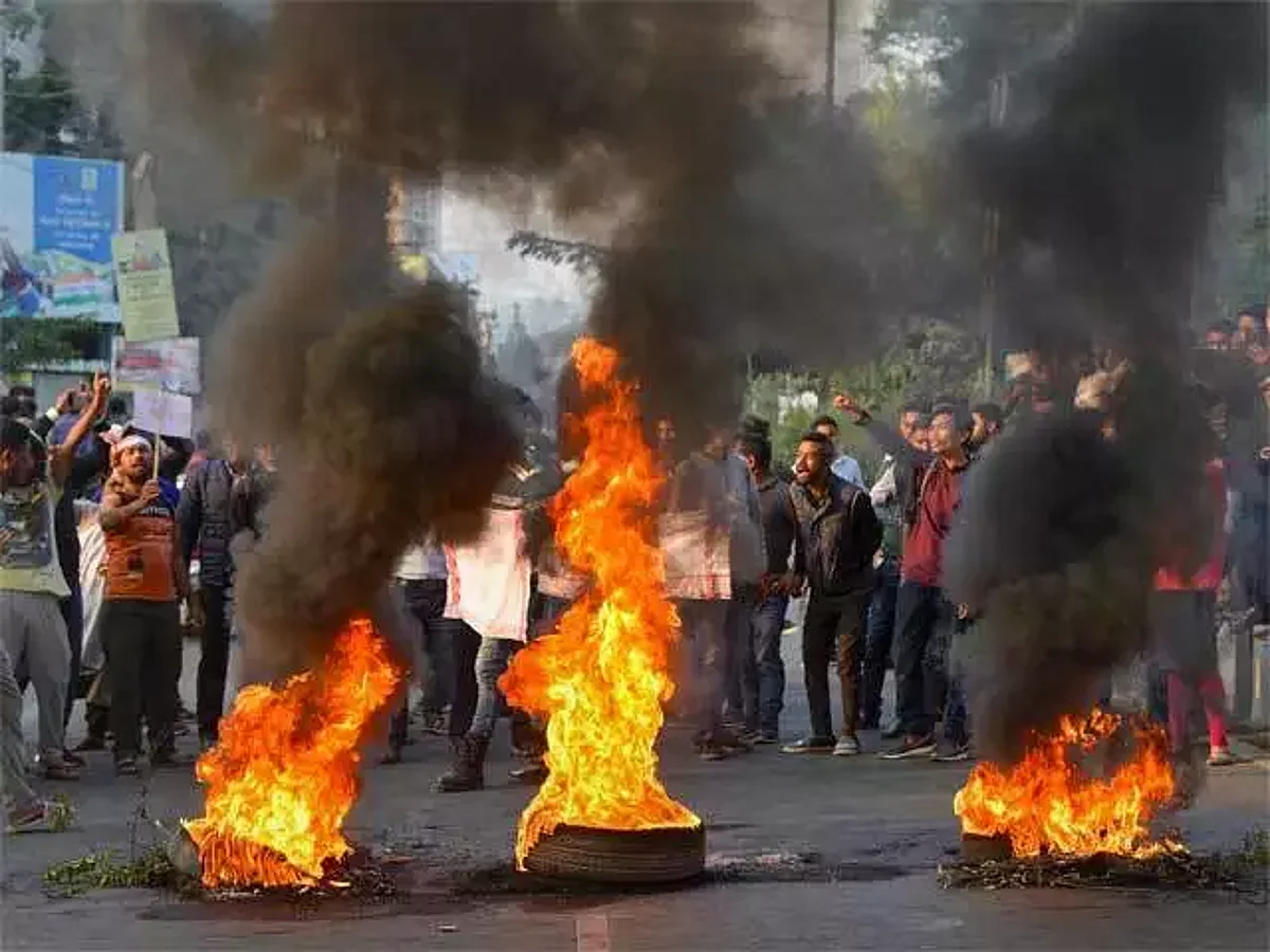 AACSU President Arrested for Burning Tyres | Representative Image