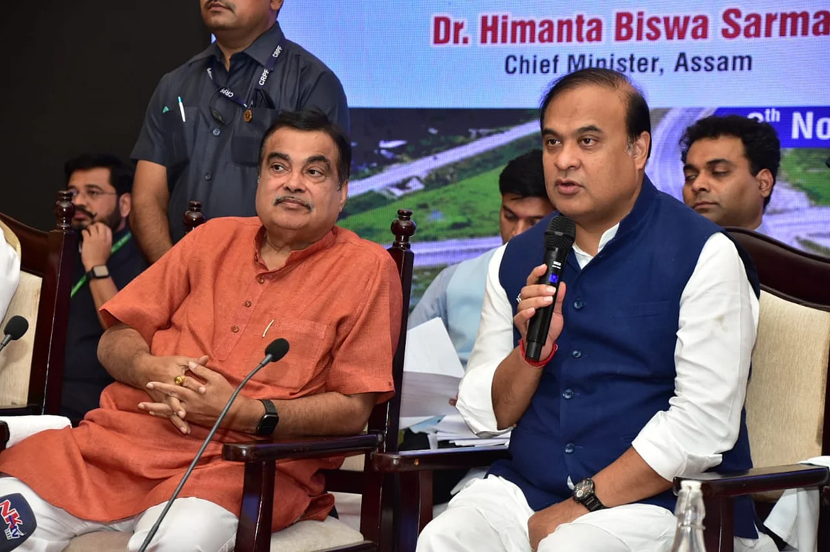 Nitin Gadkari And Himanta Biswa Sarma
