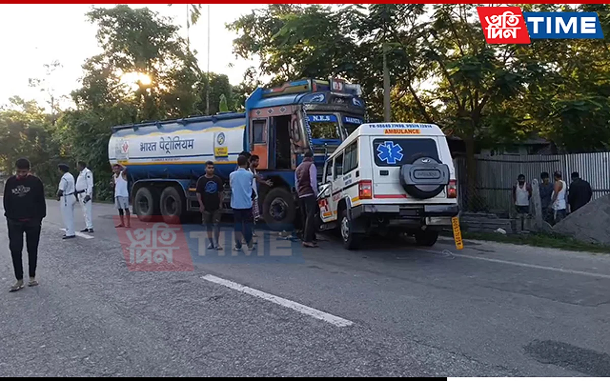 Five Injured In Ambulance-Tanker Collision In Assam
