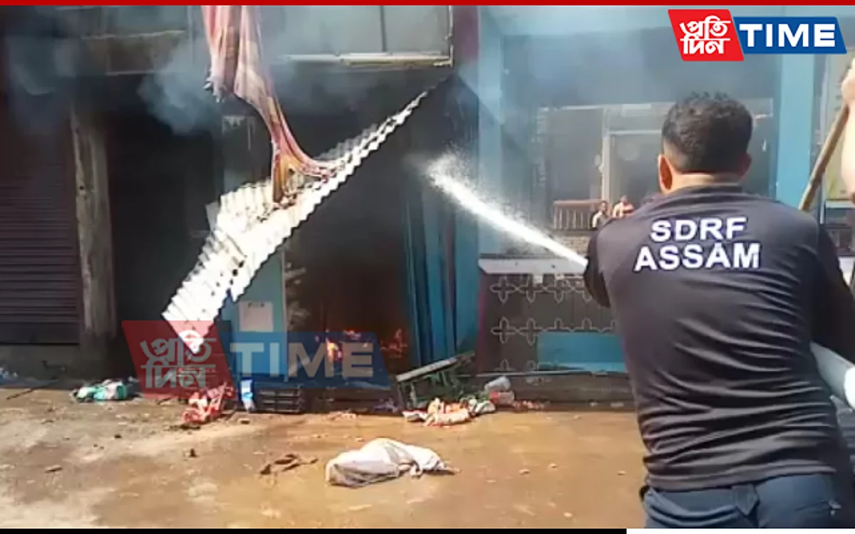 A major fire in the commercial hub of Karimganj was swiftly brought under control