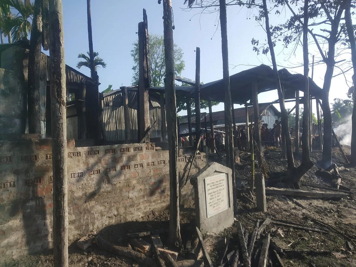 Assam: Massive Fire Destroys Houses, Kills Livestock In Dhubri
