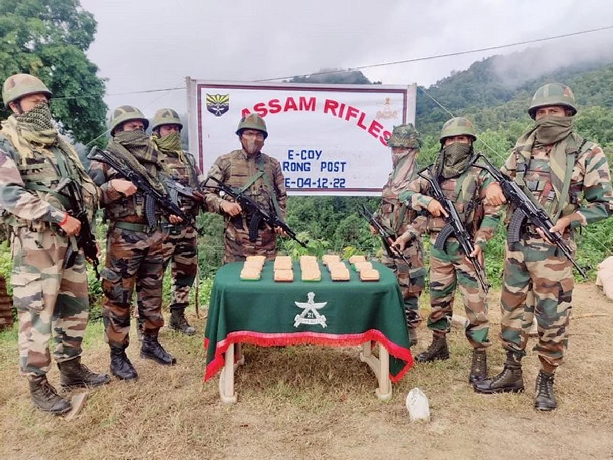 Assam Rifles foil drug smuggling attempt in Manipur's Chandel district
