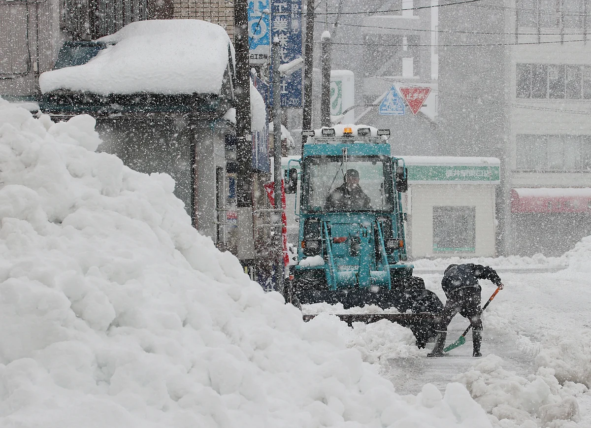 Snowfall in Japan