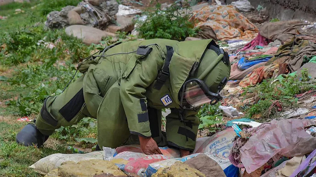 A huge cache of explosives was recovered in Mizoram