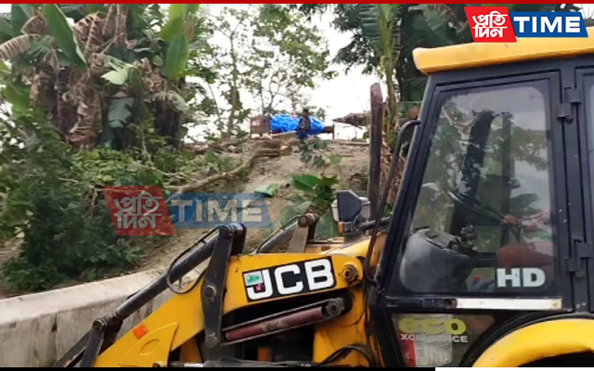 An eviction drive was carried out in Assam's Barpeta district