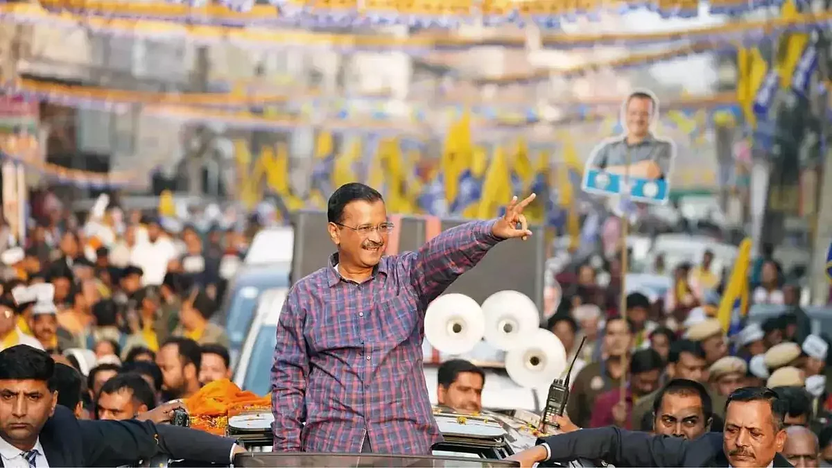 AAP Crosses Halfway Majority Ending BJP’s 15-Year Rule