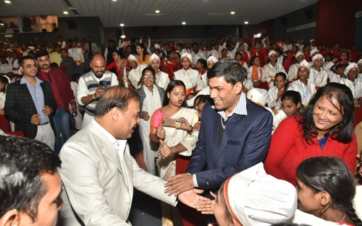 The Assam CM interacted with the children of sanitation workers in Guwahati today