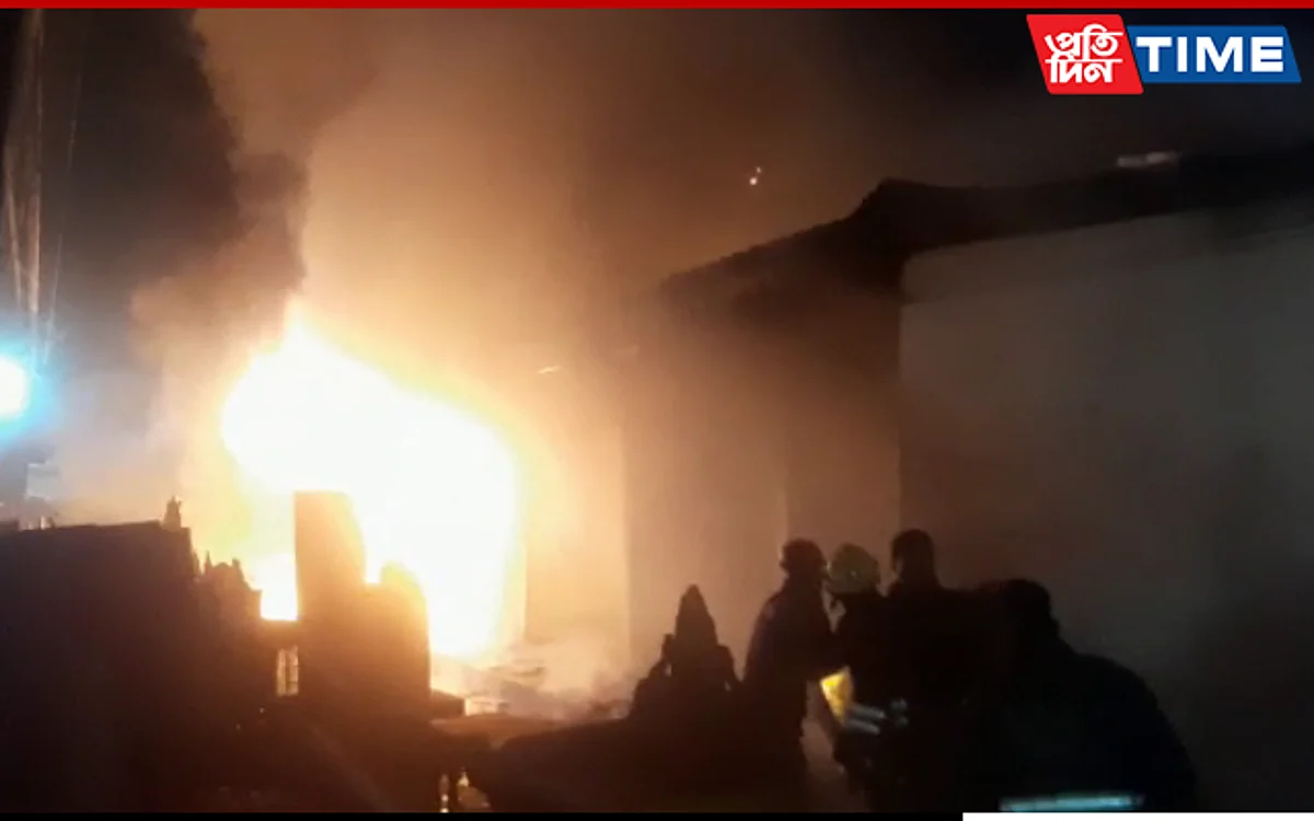 A major fire broke out in Guwahati's Paltan Bazar area