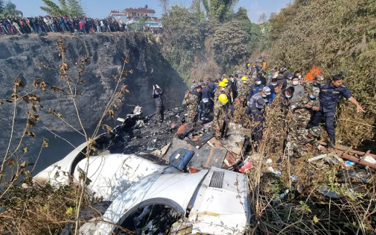 Search operations are underway at the site of the Nepal plane crash