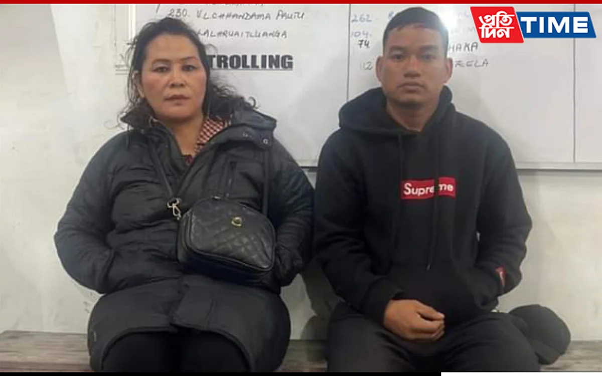 Two people were arrested on charges of smuggling heroin in Mizoram