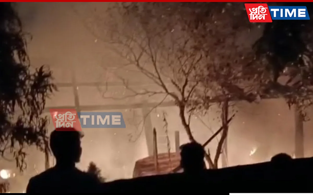 A major fire broke out in Guwahati's Lokhra