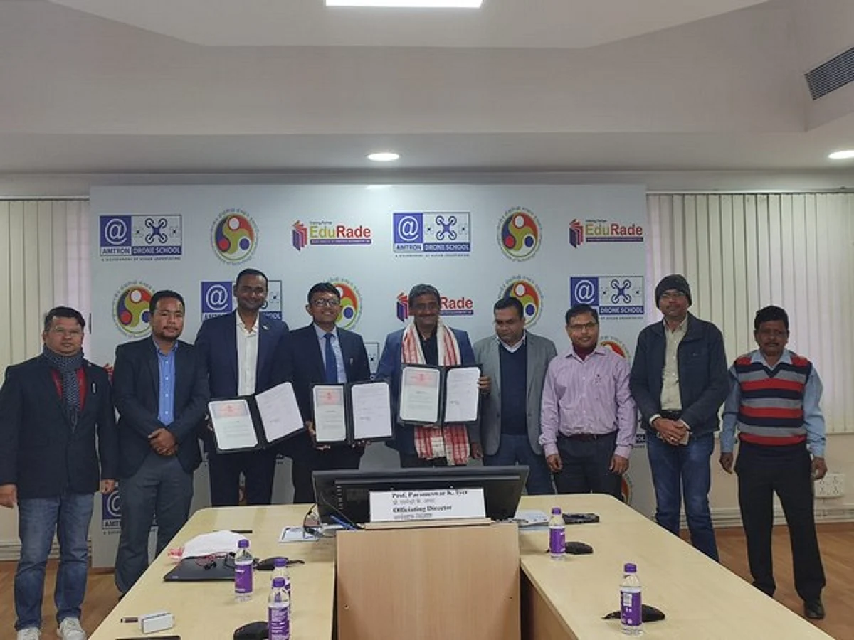 IIT Ghy Signs MoU With AMTRON, RCH To Boost Drone Tech In Northeast | Pic courtesy - ANI