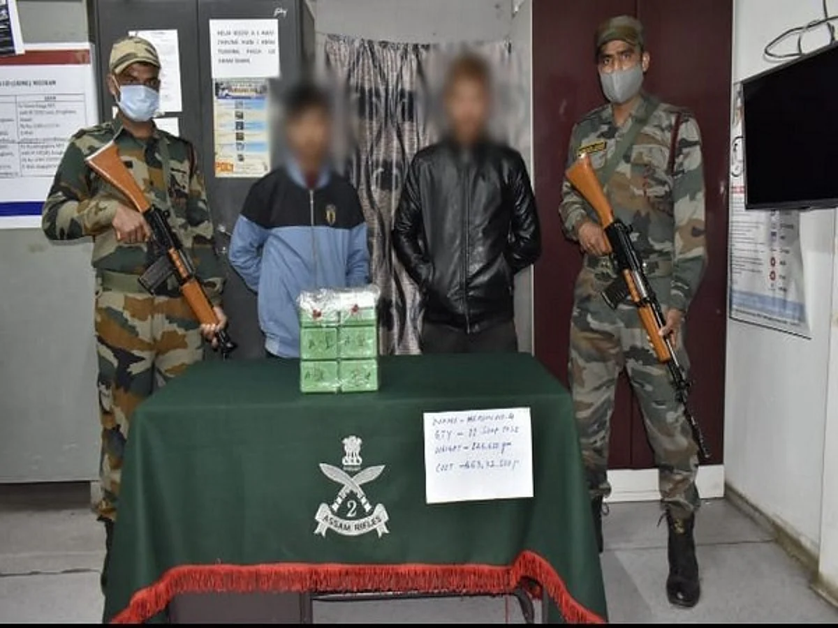 2 Myanmar Nationals Held With Heroin Worth Over Rs 60 Lakh In Mizoram | Pic courtesy - ANI