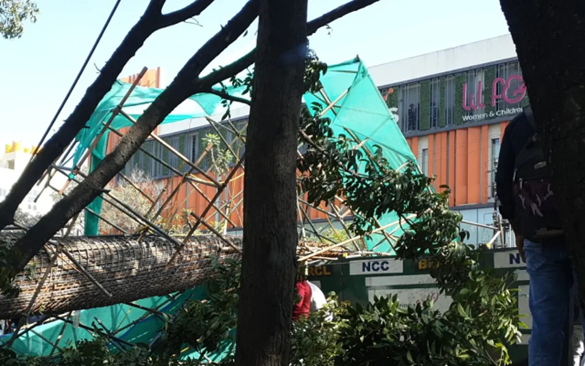 A woman and her toddler were killed in Bengaluru when an under construction metro pillar collapsed