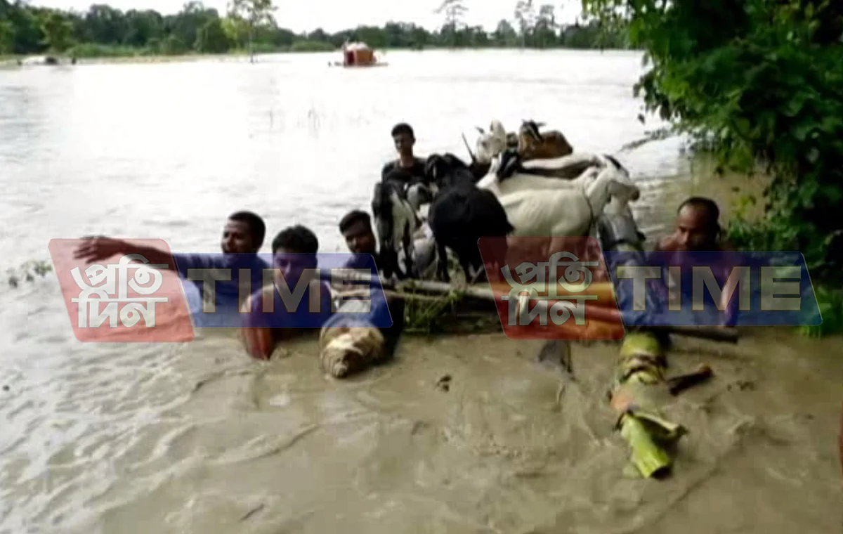 Flood Victims Stage Road Blockade In Gauripur
