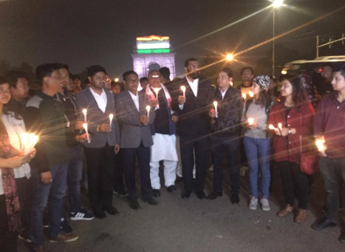NESO organizes candlelight Vigil at India gate