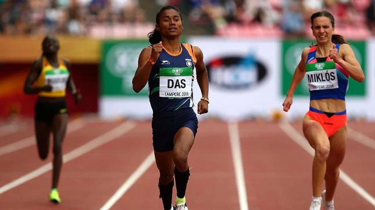 Hima Das Wins Gold