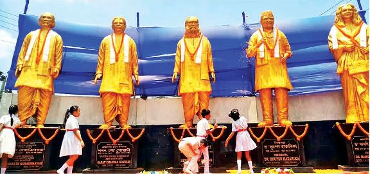 Statues of Assam’s literary stalwarts unveiled