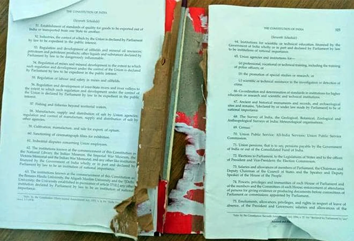 Article 370 | PDP MP tears Constitution