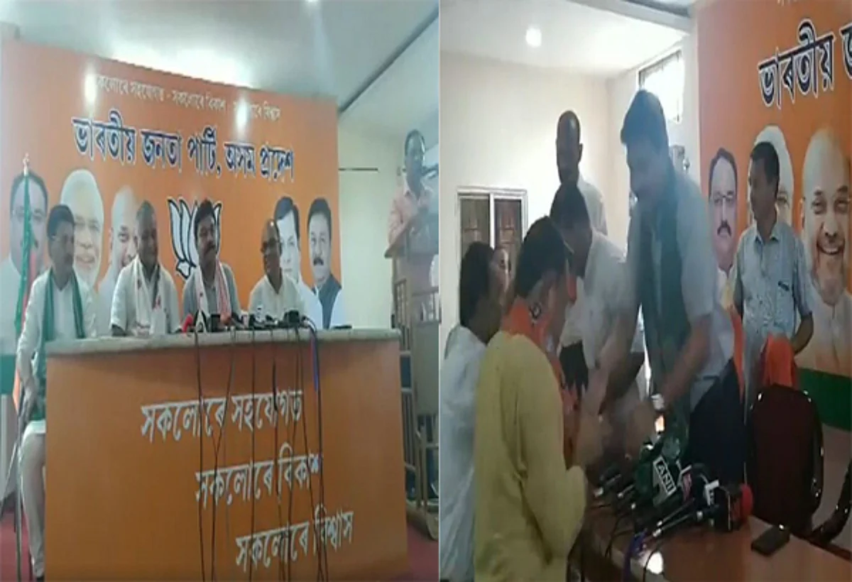 Guwahati | Union Minister VK Singh interact with BJP workers