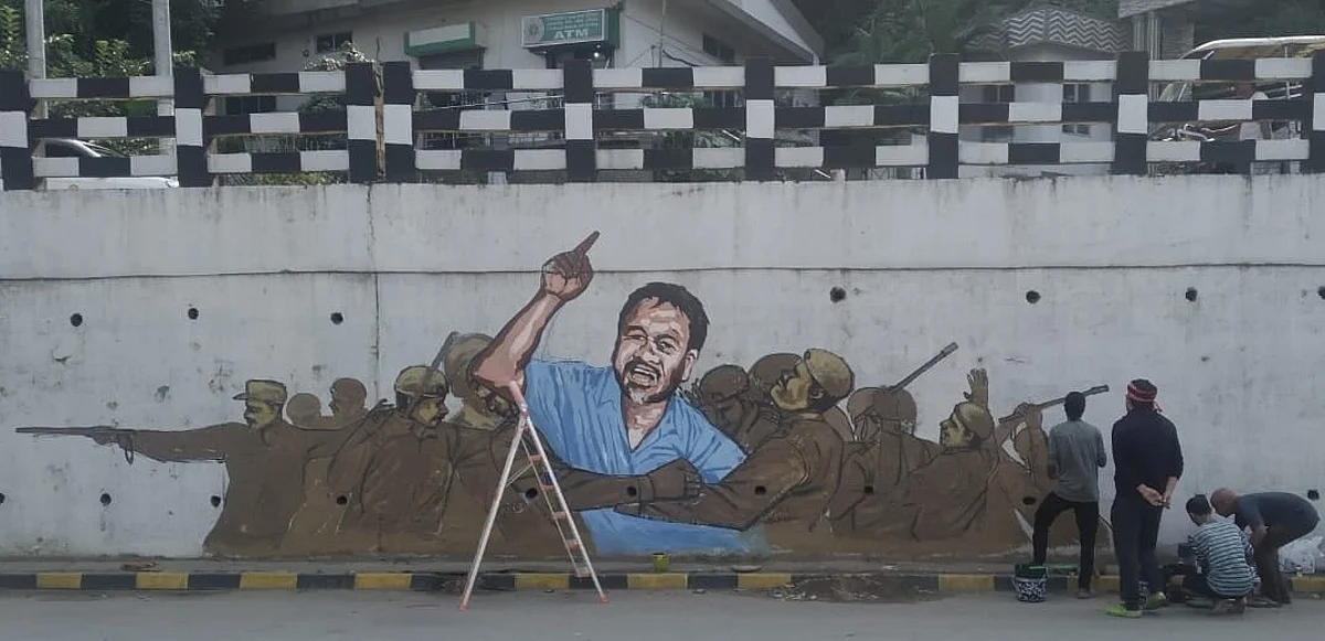 Guwahati: Artists Detained For Painting Akhil’s Graffiti