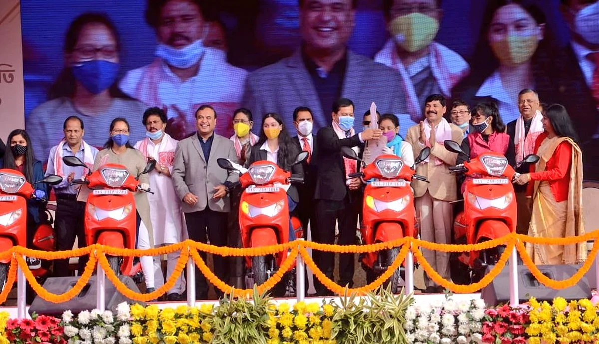 Guwahati: Girl Students Benefitted Under Free Scooty Scheme