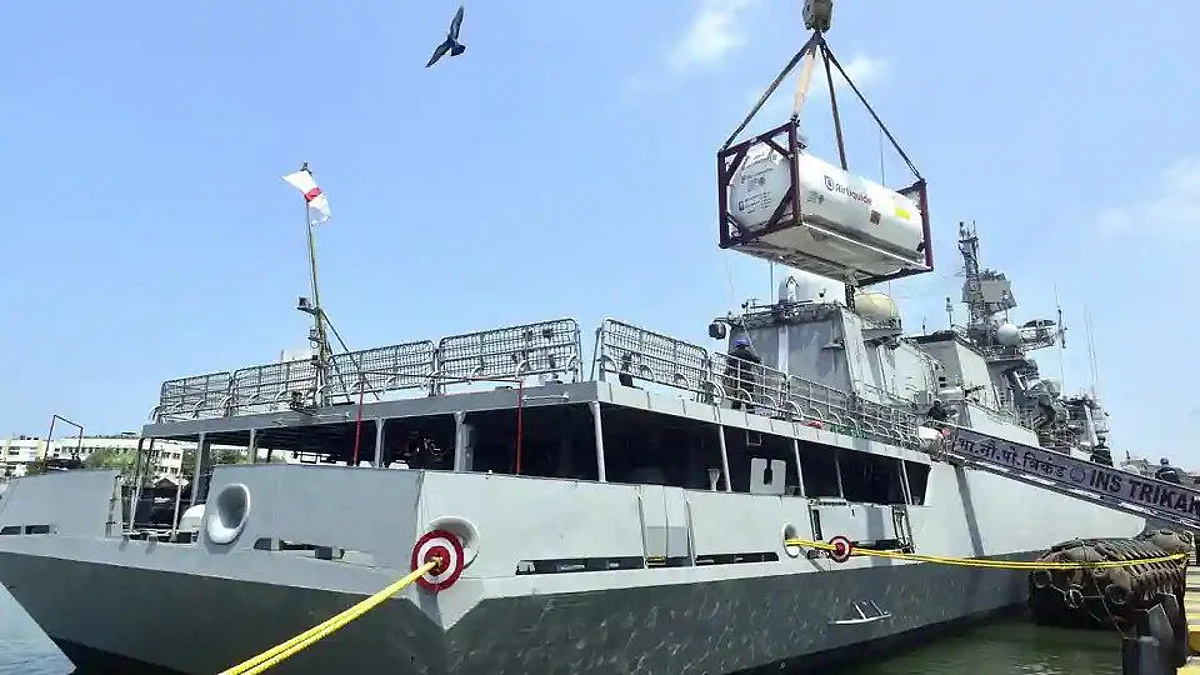 Indian Navy Brings In COVID Aid From Middle-East, Singapore