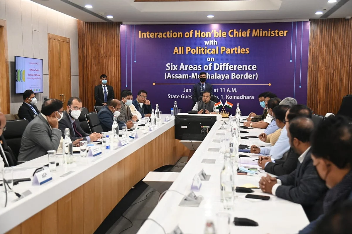 CM Sarma Holds Meeting With All Parties On Assam – Meghalaya Border Issue