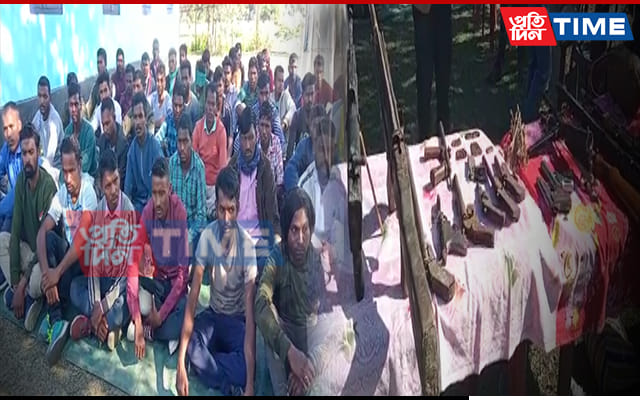 Assam 86 AANLA Cadres Lay Down Arms In Gossaigaon